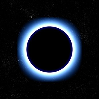 illustration of a total eclipse in space