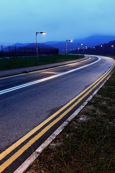 road at night