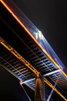 Hong Kong night, Ting Kau Bridge