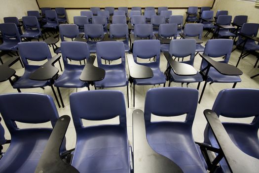 It is a shot of empty classroom