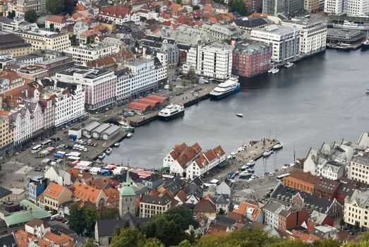Overview of marketplace in center of Bergen!