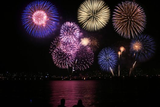Fireworks Festival at han River Seoul Korea