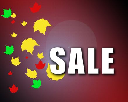 Autumn Sale concept illustration high resolution 3d  nice background