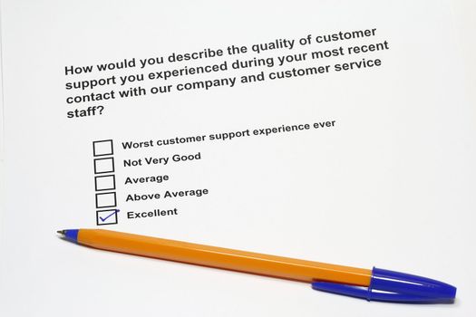 Customer Service Survey - many uses for company presentation and management