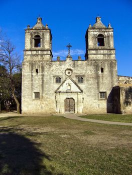 On of the several historic missions of the San Antonio National Heritage Park in Texas