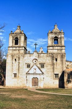 On of the several historic missions of the San Antonio National Heritage Park in Texas