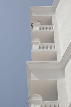 Balconies and clear sky