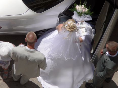 Bride with bouquet