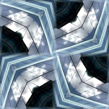 A seamless pattern background made out of glass with hints of clouds.