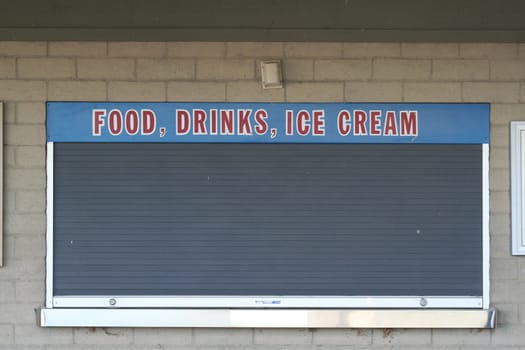 Close up of a fast food booth.