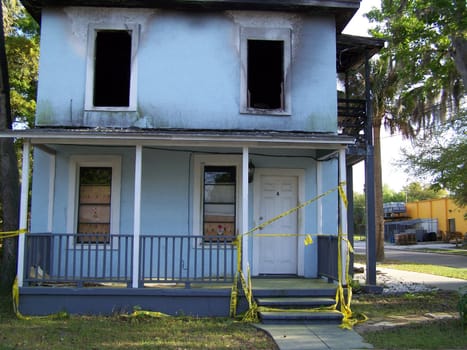 This house in Florida was used to both sell drugs which took place down stairs and allowed the users to smoke the drugs upstairs, as you can see the upstairs caught fire and she's shut down now!