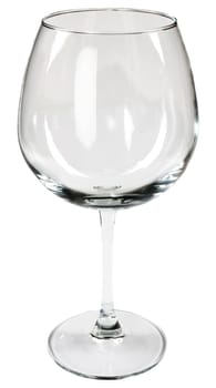 Glass for wine on a white background