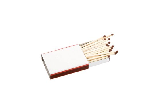 A matchbox with blank label and white background