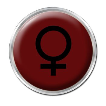 red button with the symbol of a woman