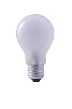 An idea or just a light bulb on white background
