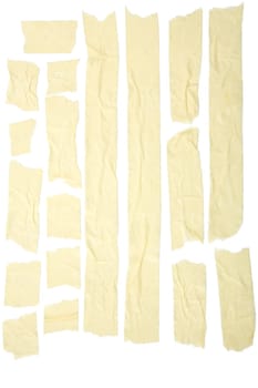 Old grunge masking tape strips