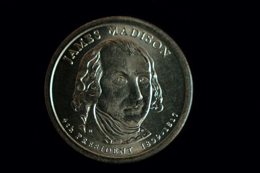 A one dollar James Madison  US coin