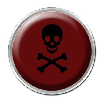 Red button with a picture of a skull