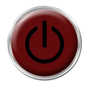 Red button with the symbol "On/Off"