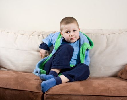 small boy portrait, thoughtful