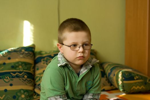 small boy portrait, thoughtful