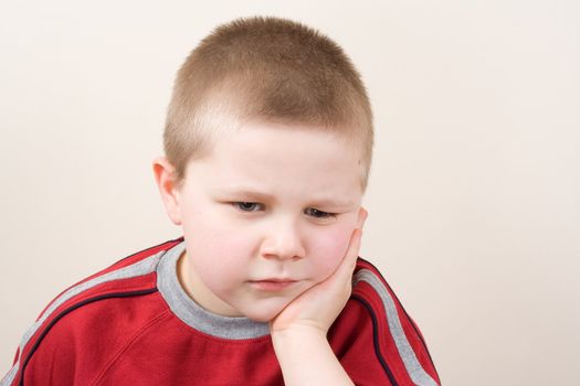 small boy portrait, thoughtful