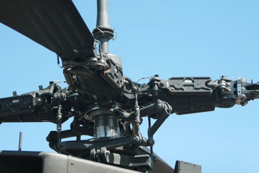 Close Up Helicopter Rotor Assembly