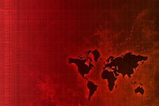 Corporate Worldwide Growth Abstract Background With Map 