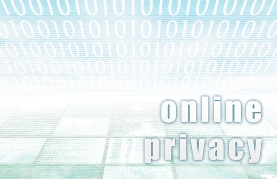 Online Privacy on a Clear Blue Tech Art