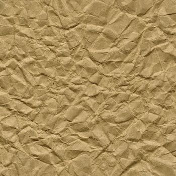 crumpled, wrinkled and creased brown packing paper background