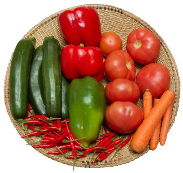 Aplate with some delicious and fresh vegetables
