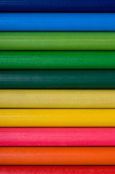 Close-up image of multicolor pencils background