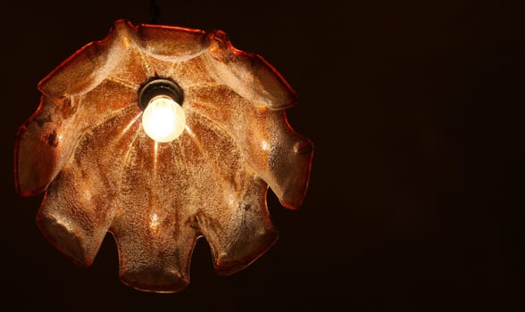 Ceiling light isolated in black