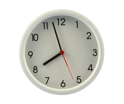 Wall clock isolated in white