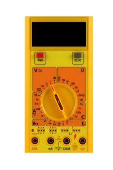 Digital multimeter isolated in white