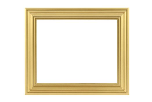 Golden frame isolated in white