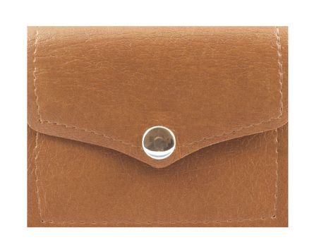 Leather wallet isolated in white