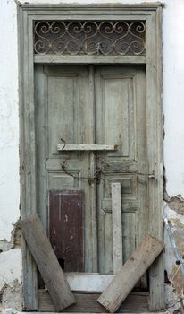 Old door in Athens, Greece