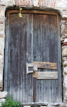 Old door in Athens, Greece