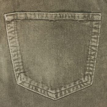 Denim back pocket close up