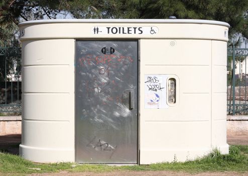 Public toilets in a park