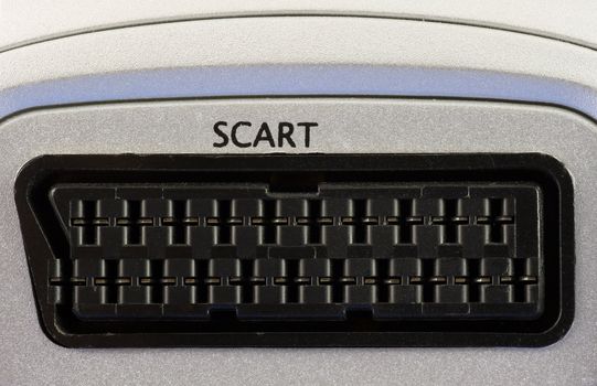 Scart socket close up