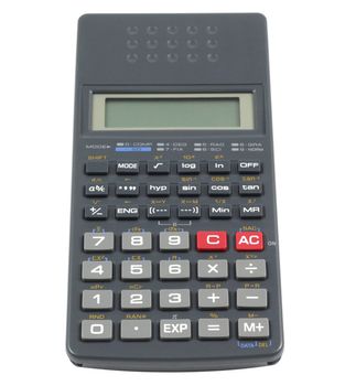 Scientific calculator isolated in white