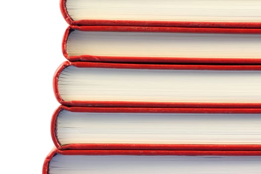 Stack of books isolated in white