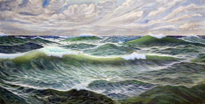 Wild sea painting