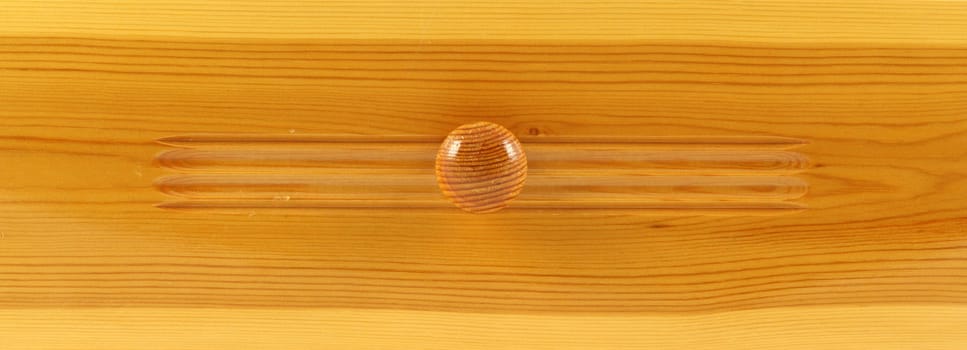 Close up of a wooden drawer