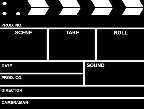 Film clap board close up