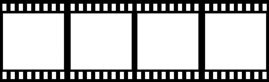 Film strip isolated in white