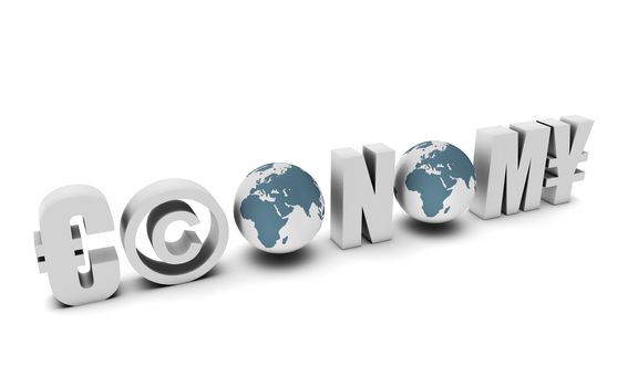 Economy Global Concept in 3d of a Country