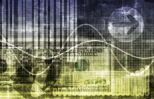 Investment Portfolio Art as a Abstract Background